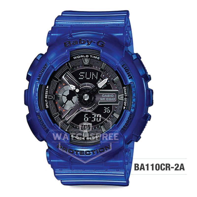 Casio Baby-G Aqua Planet Coral Reef Color Translucent Ocean Water Blue Resin Band Watch BA110CR-2A Watchspree