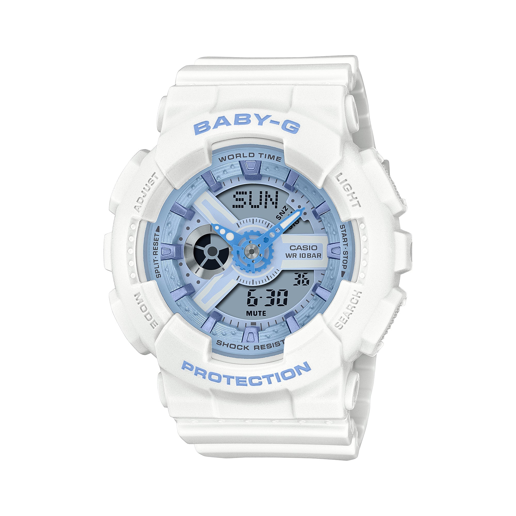 Casio Baby-G BA-110 Lineup Beach Color Series White Resin Band Watch BA110BE-7A BA-110BE-7A BA110XBE-7A BA-110XBE-7A