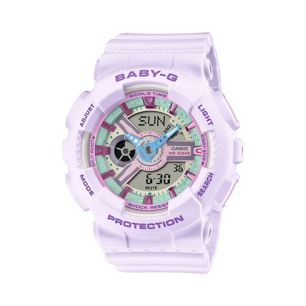 Casio Baby-G BA-110 Lineup Pastel Purple Resin Band Watch BA110XPM-6A BA-110XPM-6A Watchspree
