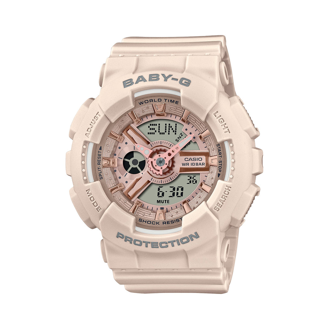 Casio Baby-G BA-110 Lineup Pink Beige Resin Band Watch BA110CP-4A BA-110CP-4A BA110XCP-4A BA-110XCP-4A Watchspree