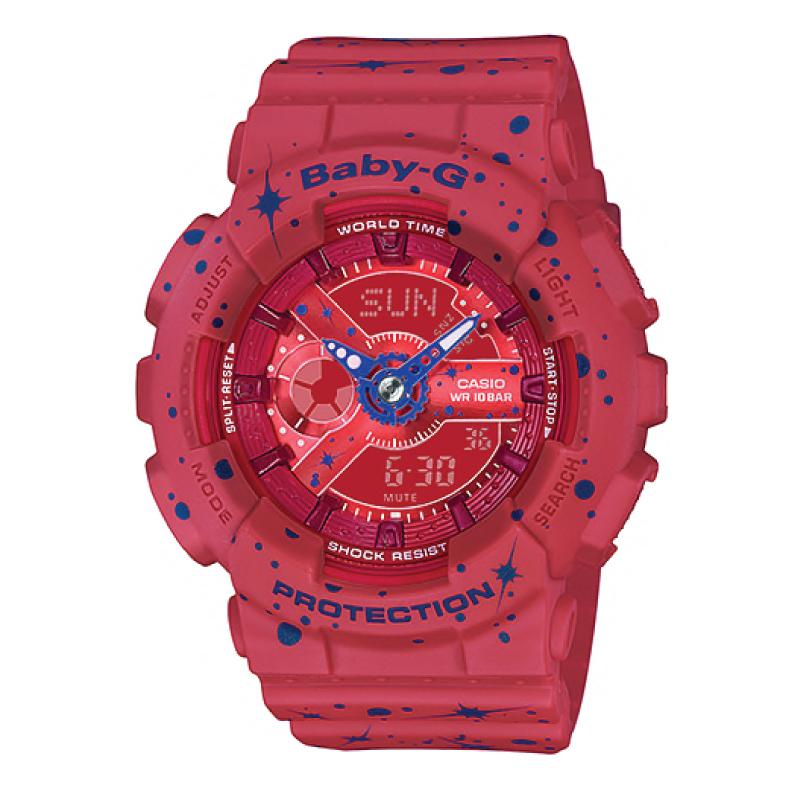 Casio Baby-G BA-110 Starry Sky Series Matte Red Resin Band Watch BA110ST-4A Watchspree