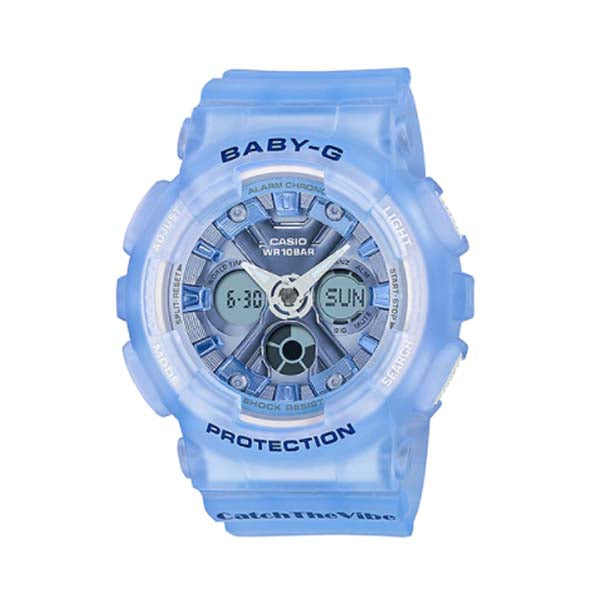 Casio Baby-G BA-130 Series RIEHATA Collection Blue Semi Transparent Resin Band Watch BA130CV-2A BA-130CV-2A Watchspree