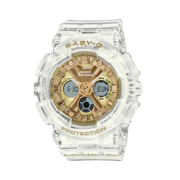 Casio Baby-G BA-130 Series RIEHATA Collection Transparent Resin Band Watch BA130CVG-7A BA-130CVG-7A Watchspree