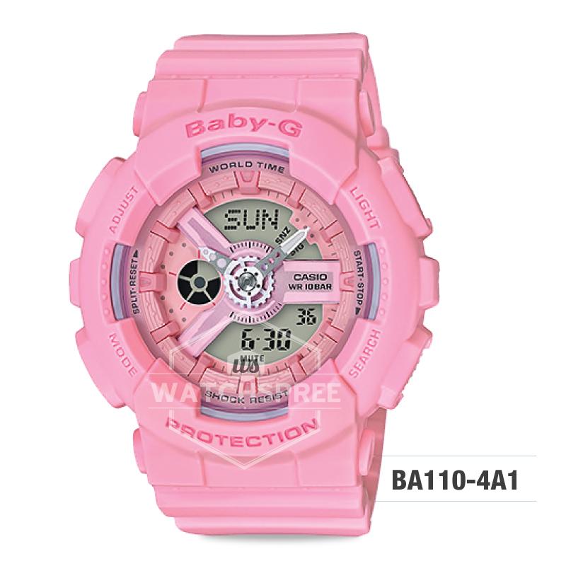 Casio Baby-G  BA110 Pink Color Series Pink Resin Band Watch BA110-4A1 Watchspree