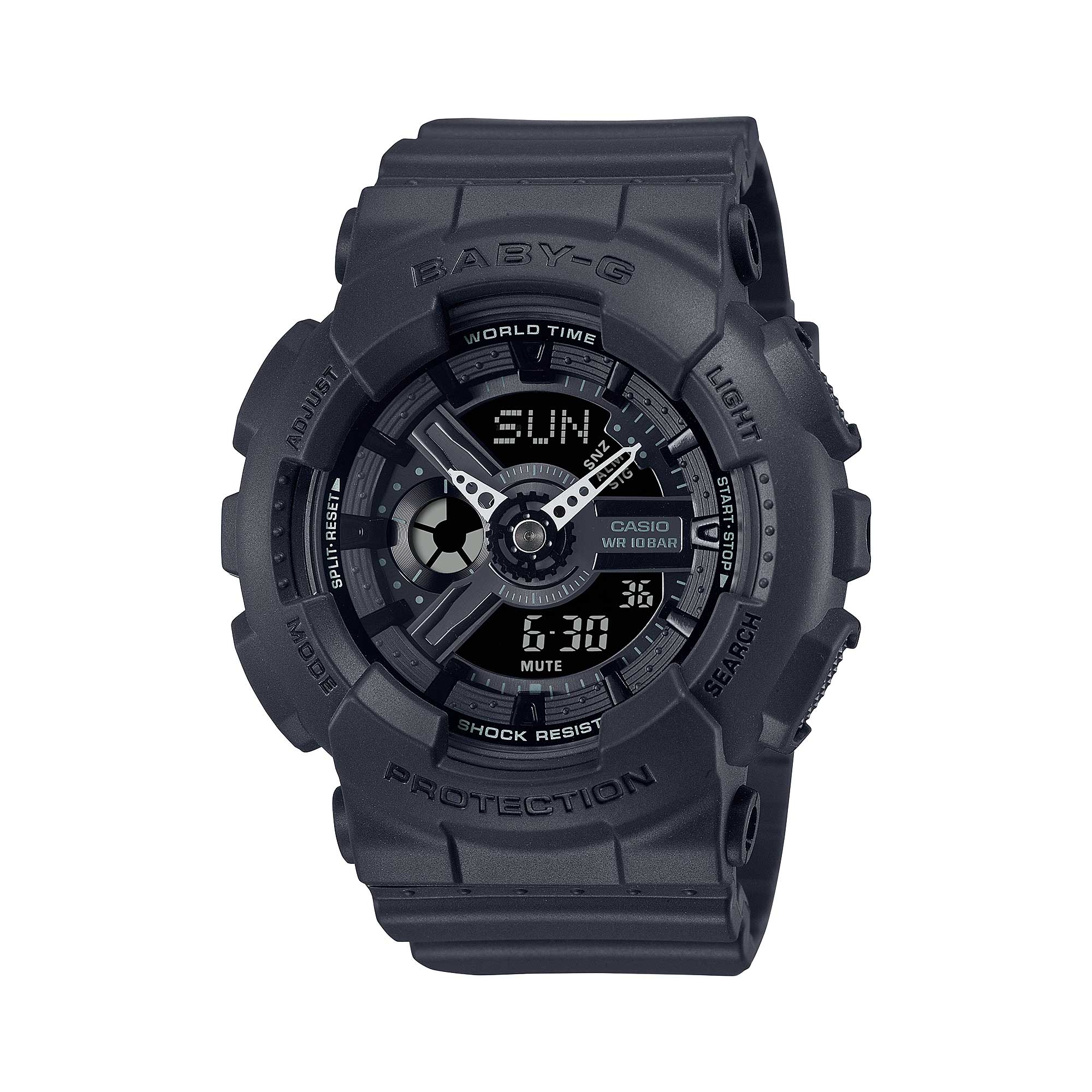 Casio Baby-G BA110 Series Black Resin Band Watch BA110BC-1A BA-110BC-1A BA110XBC-1A BA-110XBC-1A Watchspree