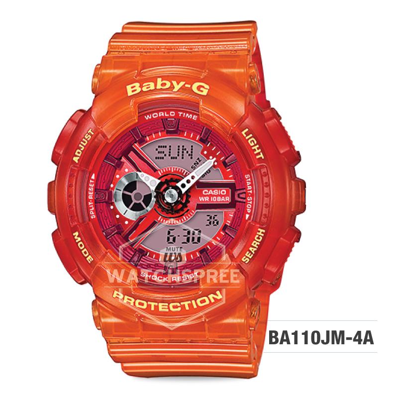 Casio Baby-G BA110 Series Blue Semi-Transparent Strap Watch BA110JM-4A Watchspree