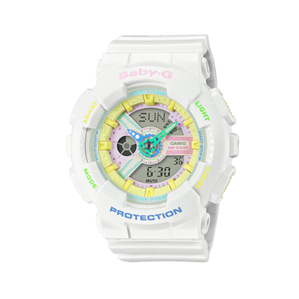 Casio Baby-G BA110 Series Special Colour Models Decora Style Black Resin Band Watch BA110TM-7A BA-110TM-7A Watchspree