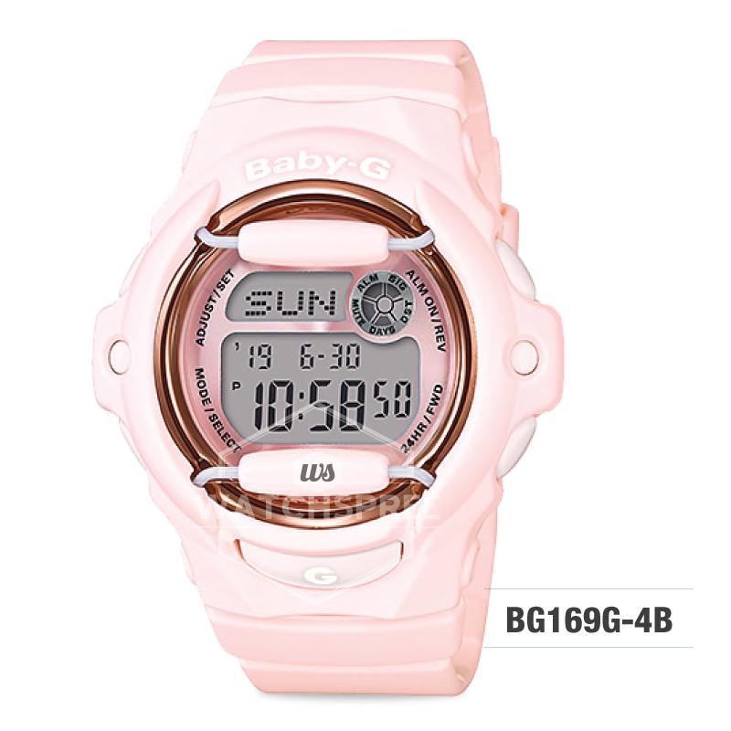 Casio Baby-G BG169 Pink Color Series Peach Resin Band Watch BG169G-4B Watchspree