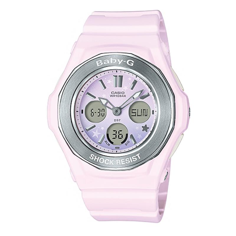 Casio Baby-G BGA-100ST Pastel Starry Sky Series Pink Resin Band Watch BGA100ST-4A Watchspree