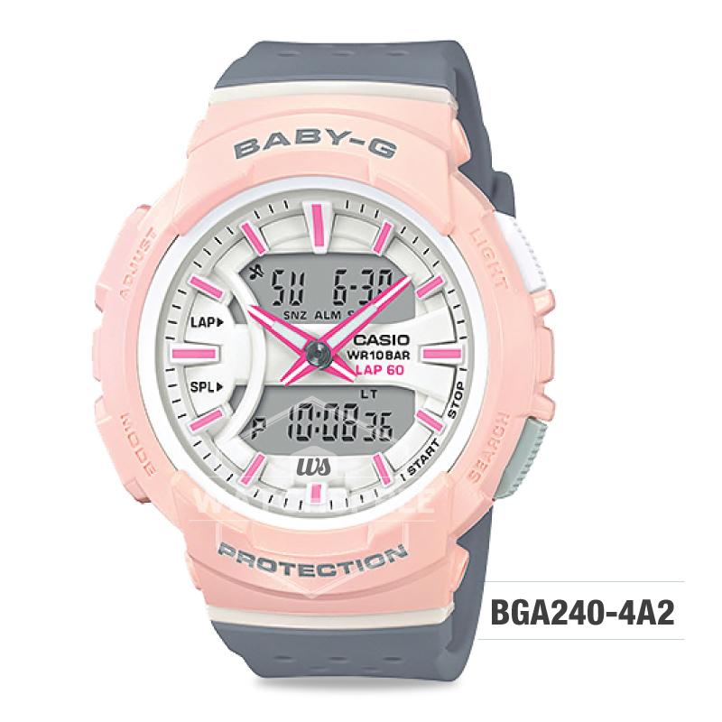 Casio Baby-G BGA-240 Series Grey Resin Band Watch BGA240-4A2 Watchspree