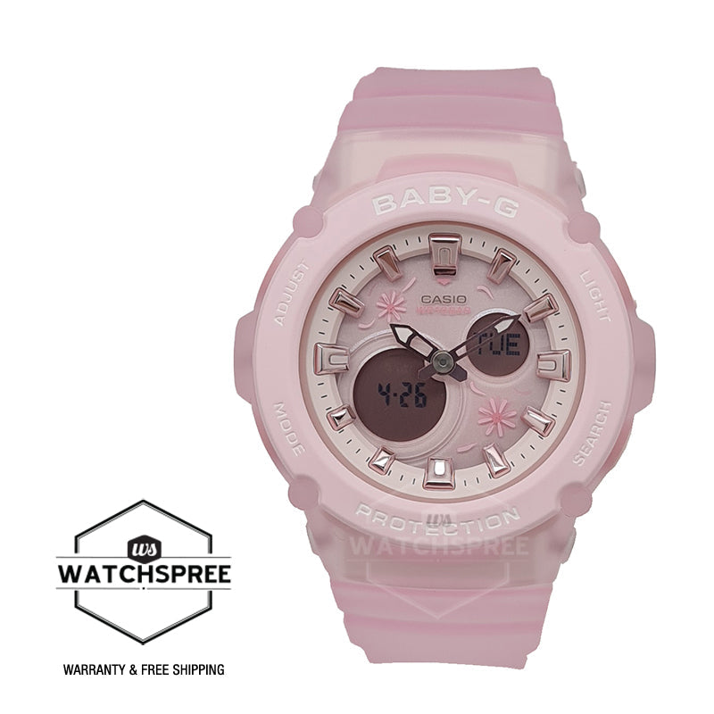 Casio Baby-G BGA-270 Lineup Pink Resin Band Watch BGA270FL-4A BGA-270FL-4A Watchspree