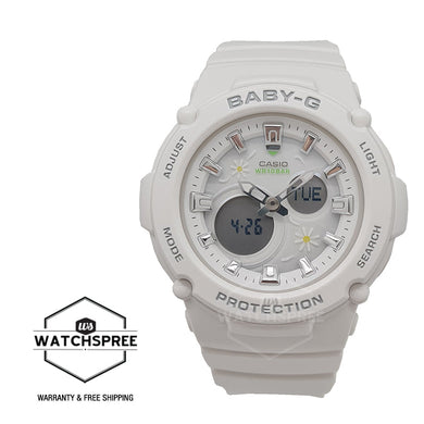Casio Baby-G BGA-270 Lineup White Resin Band Watch BGA270FL-7A BGA-270FL-7A Watchspree