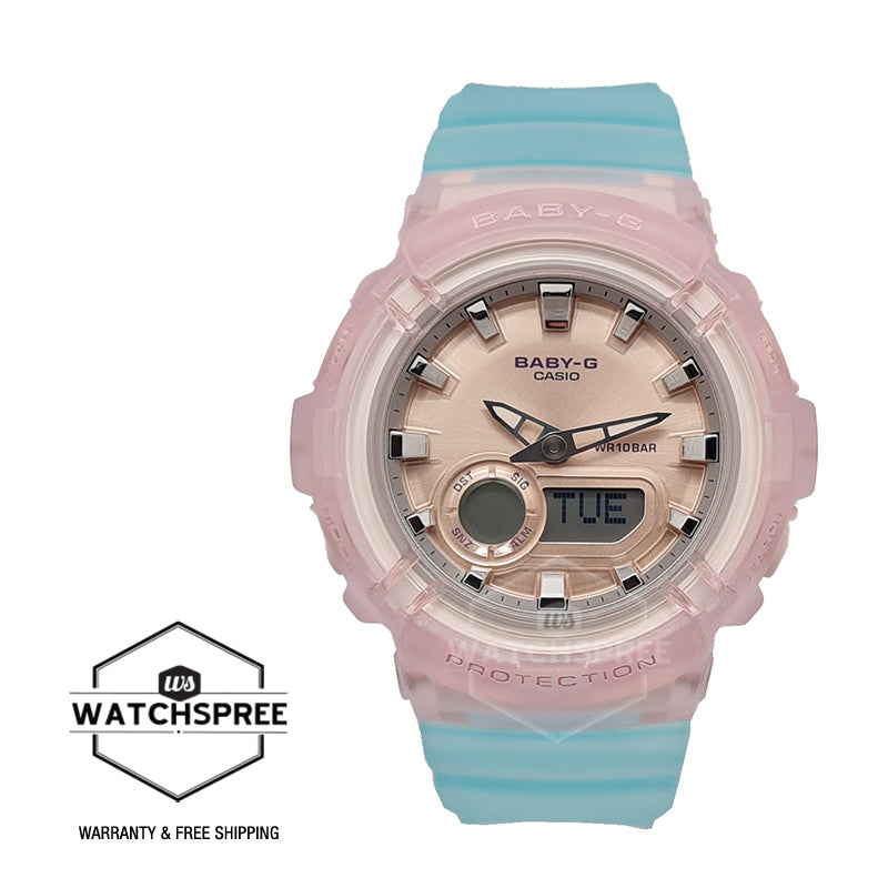 Casio Baby-G BGA-280 Lineup Blue Semi-Transparent Resin Band Watch BGA280-4A3 BGA-280-4A3 Watchspree