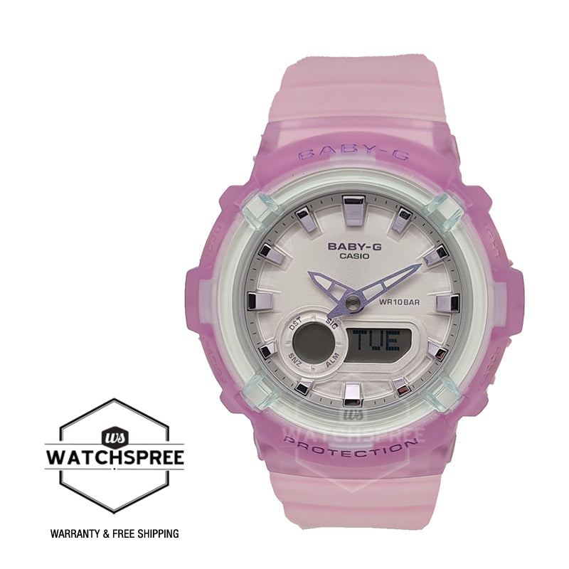 Casio Baby-G BGA-280 Lineup Light Purple Semi-Transparent Resin Band Watch BGA280-6A BGA-280-6A Watchspree