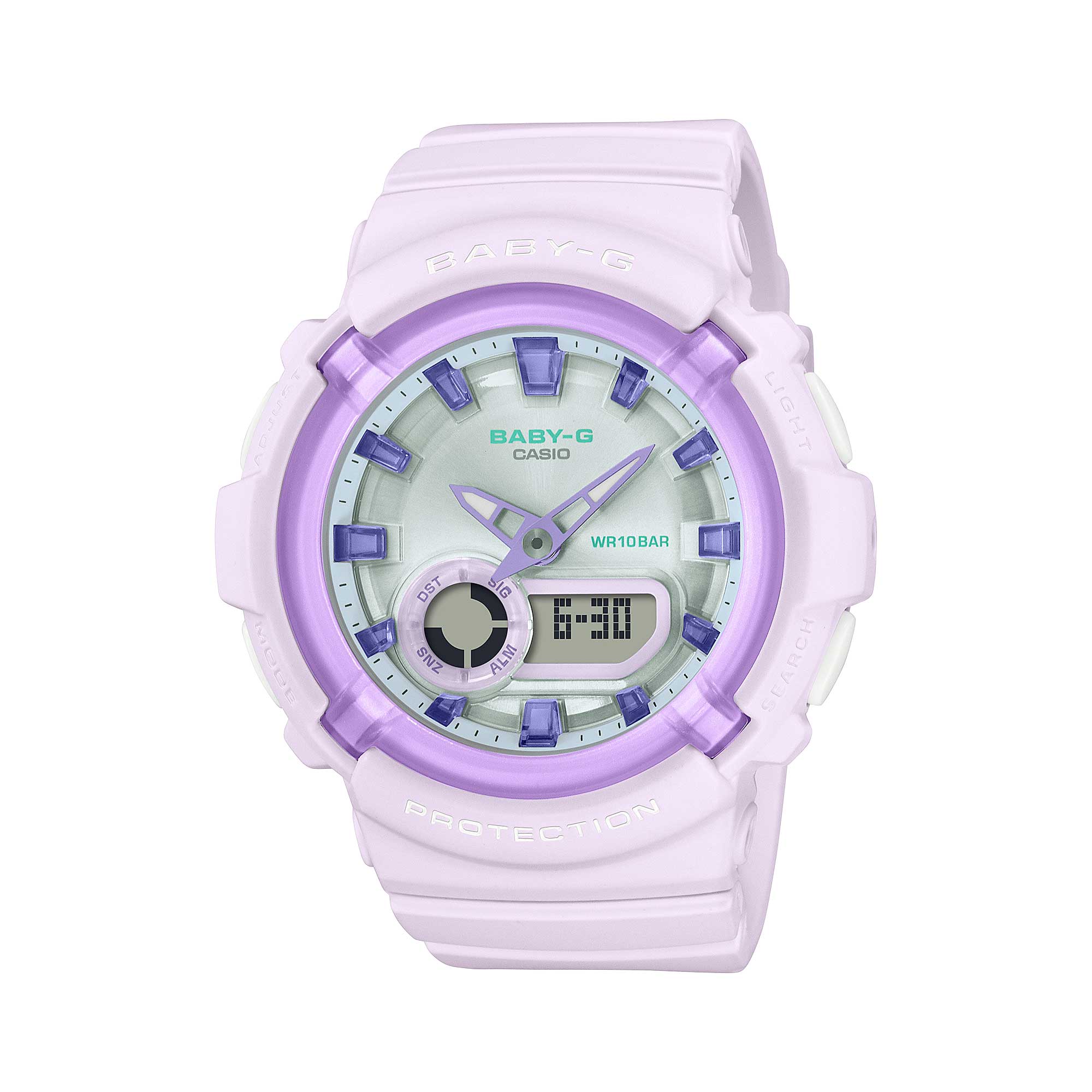 Casio Baby-G BGA-280 Lineup Sweets Collection Candy Coloured Light Purple Translucent Resin Band Watch BGA280SW-6A BGA-280SW-6A Watchspree