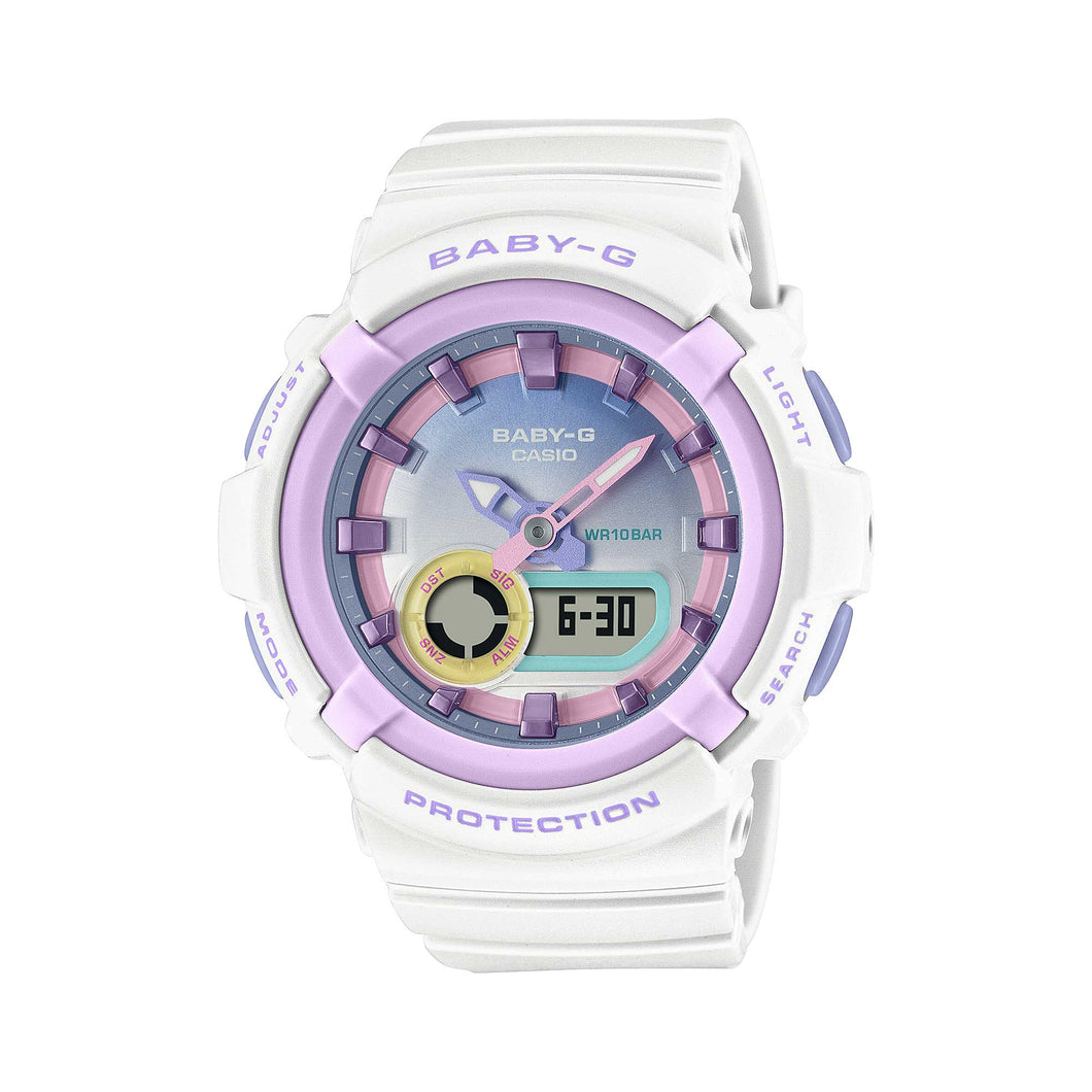 Casio Baby-G BGA-280 Lineup White Resin Band Watch BGA280PM-7A BGA-280PM-7A Watchspree
