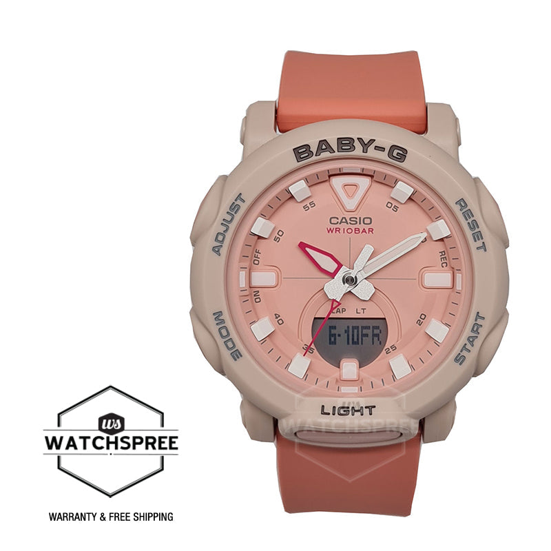 Casio Baby-G BGA-310 Lineup Coral Pink Resin Band Watch BGA310-4A BGA-310-4A Watchspree