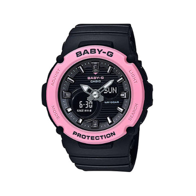 Casio Baby-G BGA270 Series in Pastel Colours Black Resin Band Watch BGA270-1A BGA-270-1A Watchspree