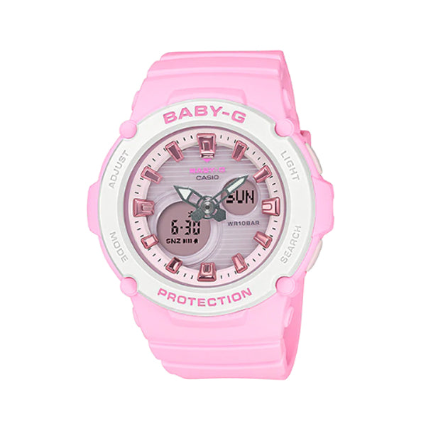 Casio Baby-G BGA270 Series in Pastel Colours Pink Resin Band Watch BGA270-4A BGA-270-4A Watchspree