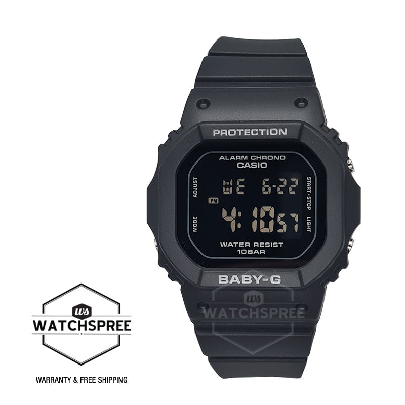 Casio Baby-G BGD-565 Lineup Black Resin Band Watch BGD565-1D BGD-565-1D BGD-565-1 Watchspree