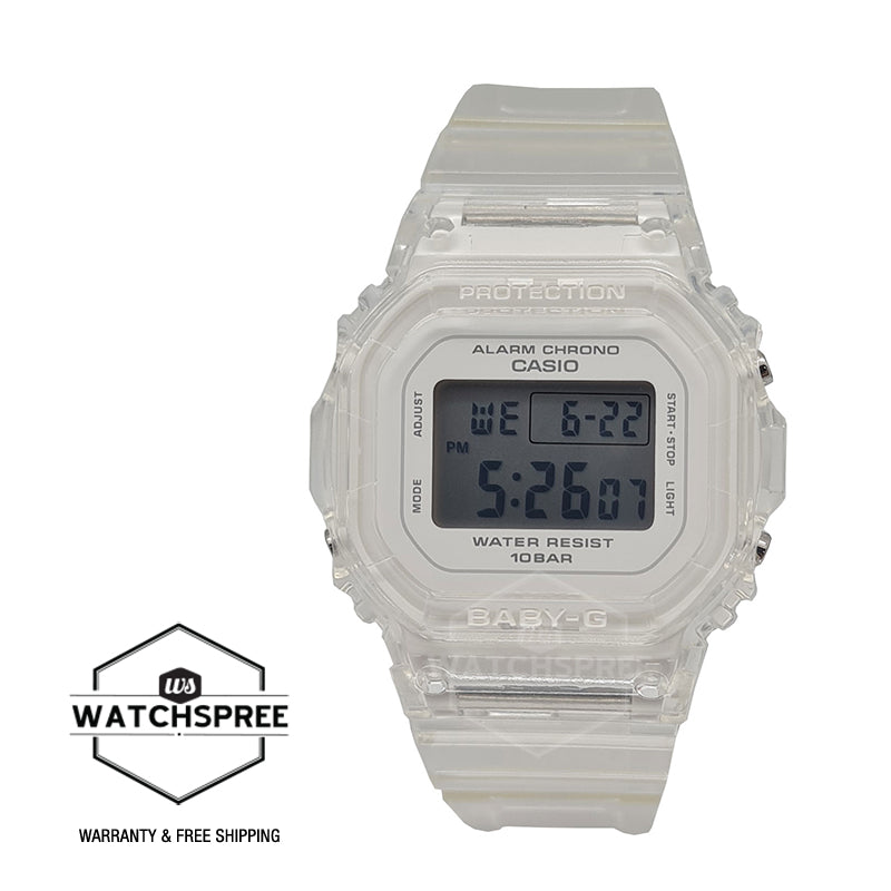 Casio Baby-G BGD-565 Lineup Transparent Resin Band Watch BGD565S-7D BGD-565S-7D BGD-565S-7 Watchspree