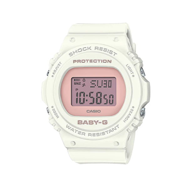 Casio Baby-G BGD-570 Lineup Off White Resin Band Watch BGD570-7B BGD-570-7B Watchspree