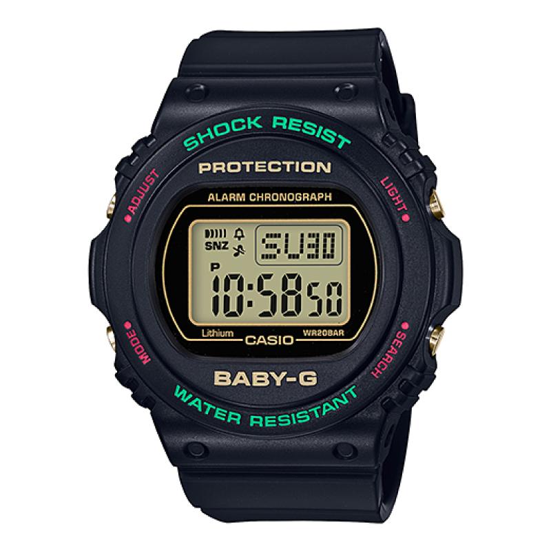 Casio Baby-G BGD-570 Lineup Special Color Models Black Resin Band Watch BGD570TH-1D BGD-570TH-1D BGD-570TH-1 Watchspree