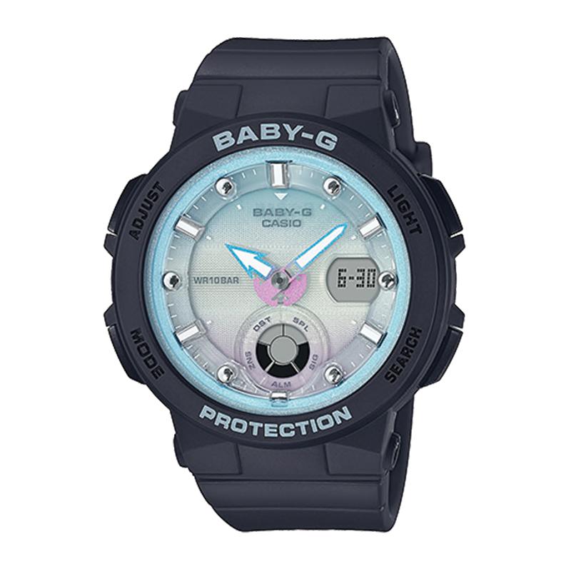 Casio Baby-G Beach Traveler Series Black Resin Band Watch BGA250-1A2 BGA-250-1A2 Watchspree