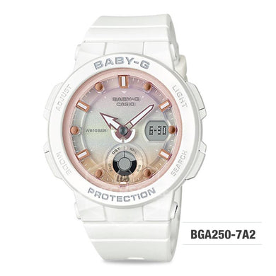 Casio Baby-G Beach Traveler Series White Resin Band Watch BGA250-7A2 BGA-250-7A2 Watchspree