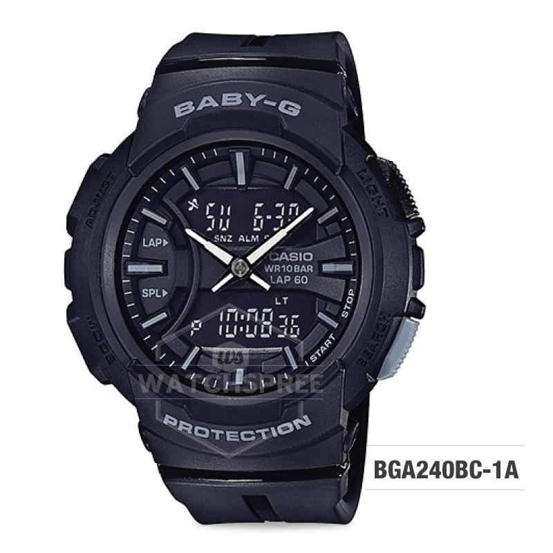 Casio Baby-G For Running Series Black Resin Band Watch BGA240BC-1A BGA-240BC-1A Watchspree
