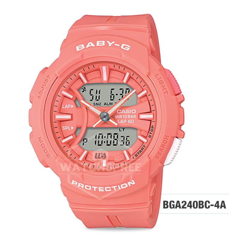 Casio Baby-G For Running Series Orange Resin Band Watch BGA240BC-4A BGA-240BC-4A Watchspree