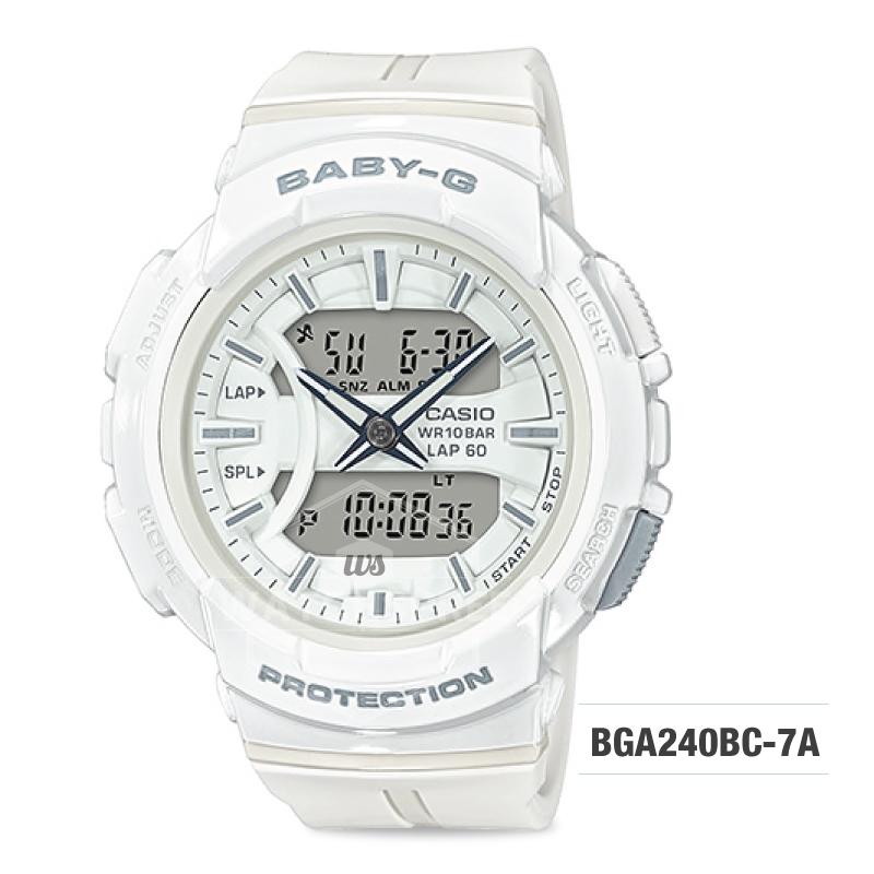 Casio Baby-G For Running Series White Resin Band Watch BGA240BC-7A BGA-240BC-7A Watchspree