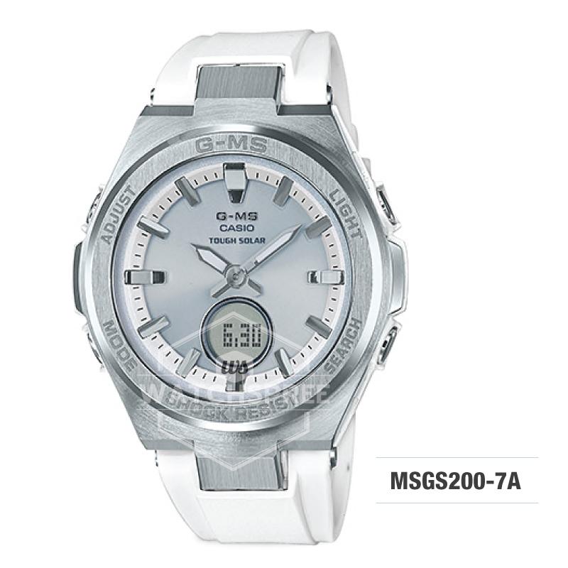 Casio Baby-G G-MS Lineup White Resin Band Watch MSGS200-7A MSG-S200-7A Watchspree