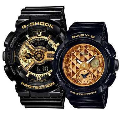 Casio Baby-G & G-Shock Couple Watches BGA195M-1A / GA110GB-1A Watchspree