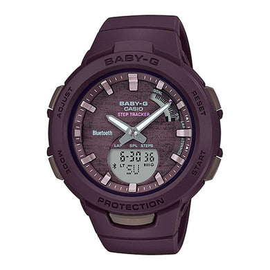 Casio Baby-G G-Squad BluetoothÇ?Çî’??? Brown Resin Band Watch BSAB100AC-5A BSA-B100AC-5A