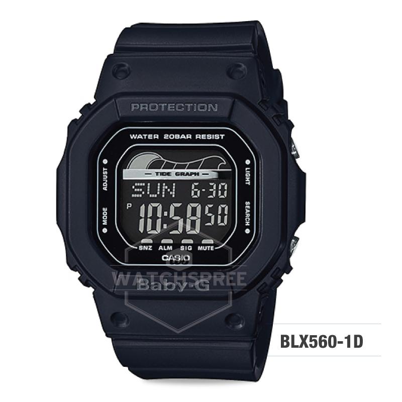 Casio Baby-G Glide Sport Lineup Black Resin Band Watch BLX560-1D BLX-560-1D Watchspree