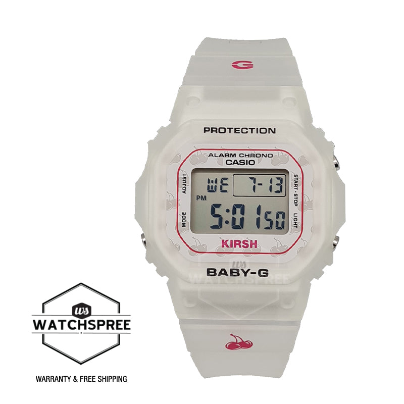 Casio Baby-G KIRSH¬¨¬®‚àö√ú Collaboration Model White Semi-Transparent Resin Band Watch BGD565KRS-7D BGD-565KRS-7D BGD-565KRS-7 [Kids] Watchspree