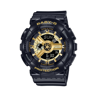 Casio Baby-G Layered 3D Metallic Face Women's Black Resin Band Watch BA110-1A BA-110-1A BA110X-1A BA-110X-1A Watchspree