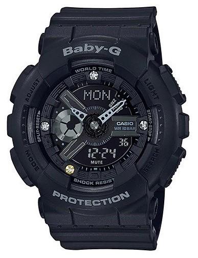 Casio Baby-G Limited Model Diamond Index Black Resin Band Watch BA135DD-1A BA-135DD-1A Watchspree