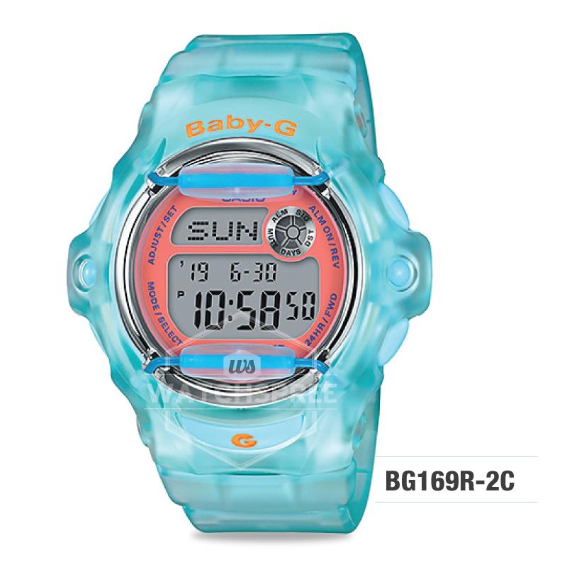 Casio Baby-G Neo Retro Colors BG-169 Series Blue Green Semi-transparent Resin Band Watch BG169R-2C BG-169R-2C Watchspree