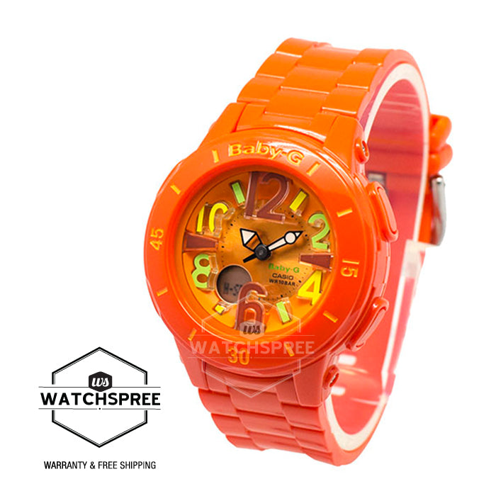 Casio Baby-G Neon Illumination Dial Vintage Casual Design Orange Resin Band Watch BGA171-4B2 BGA-171-4B2 Watchspree