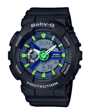 Load image into Gallery viewer, Casio Baby-G New Punching Pattern BA-110 Series Black Resin Watch BA-110PP-1A BA110PP-1A Watchspree
