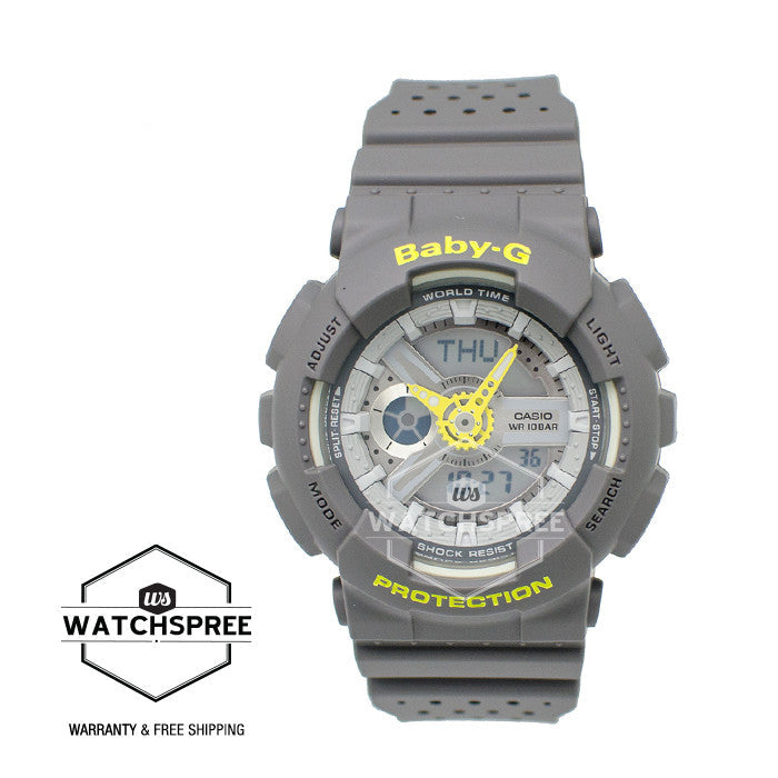 Casio Baby-G New Punching Pattern BA-110 Series Grey Resin Watch BA110PP-8A BA-110PP-8A Watchspree