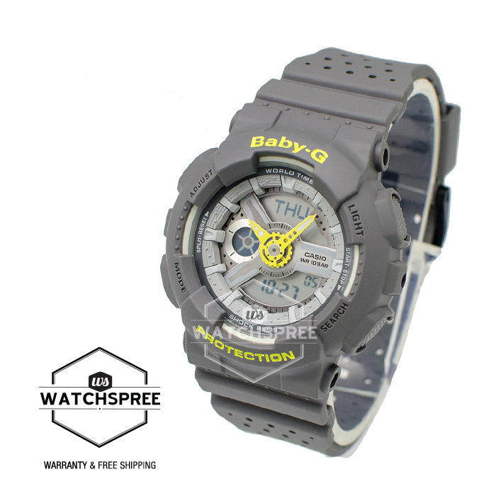 Casio Baby-G New Punching Pattern BA-110 Series Grey Resin Watch BA110PP-8A BA-110PP-8A Watchspree
