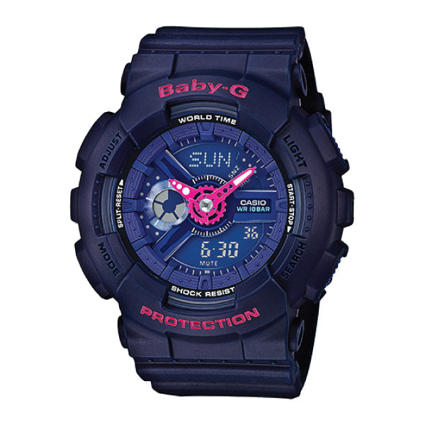 Casio Baby-G New Punching Pattern BA-110 Series Navy Blue Resin Watch BA110PP-2A BA-110PP-2A Watchspree