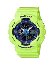 Load image into Gallery viewer, Casio Baby-G New Punching Pattern BA-110 Series Neon Green Resin Watch BA-110PP-3A BA110PP-3A Watchspree
