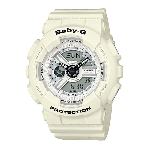 Casio Baby-G New Punching Pattern BA-110 Series Off-White Resin Watch BA110PP-7A BA-110PP-7A Watchspree