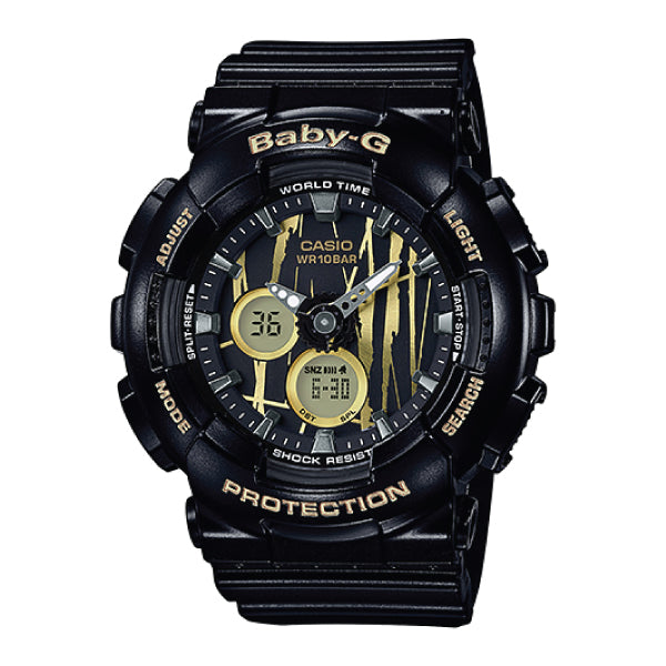 Casio Baby-G New Scratch Pattern BA-120 Series Black Resin Watch BA120SP-1A BA-120SP-1A Watchspree