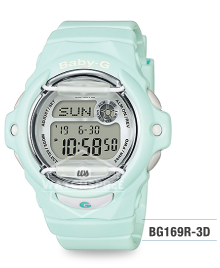 Casio Baby-G Pastel Color Series Pastel Green Resin Band Watch BG169R-3D BG-169R-3D Watchspree