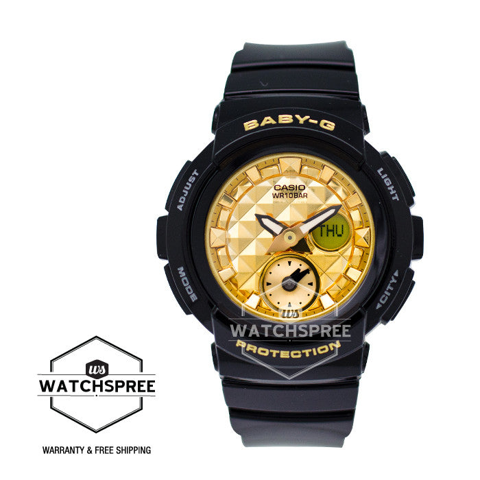 Casio Baby-G Round Series Black Resin Band Watch BGA195M-1A Watchspree